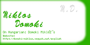 miklos domoki business card